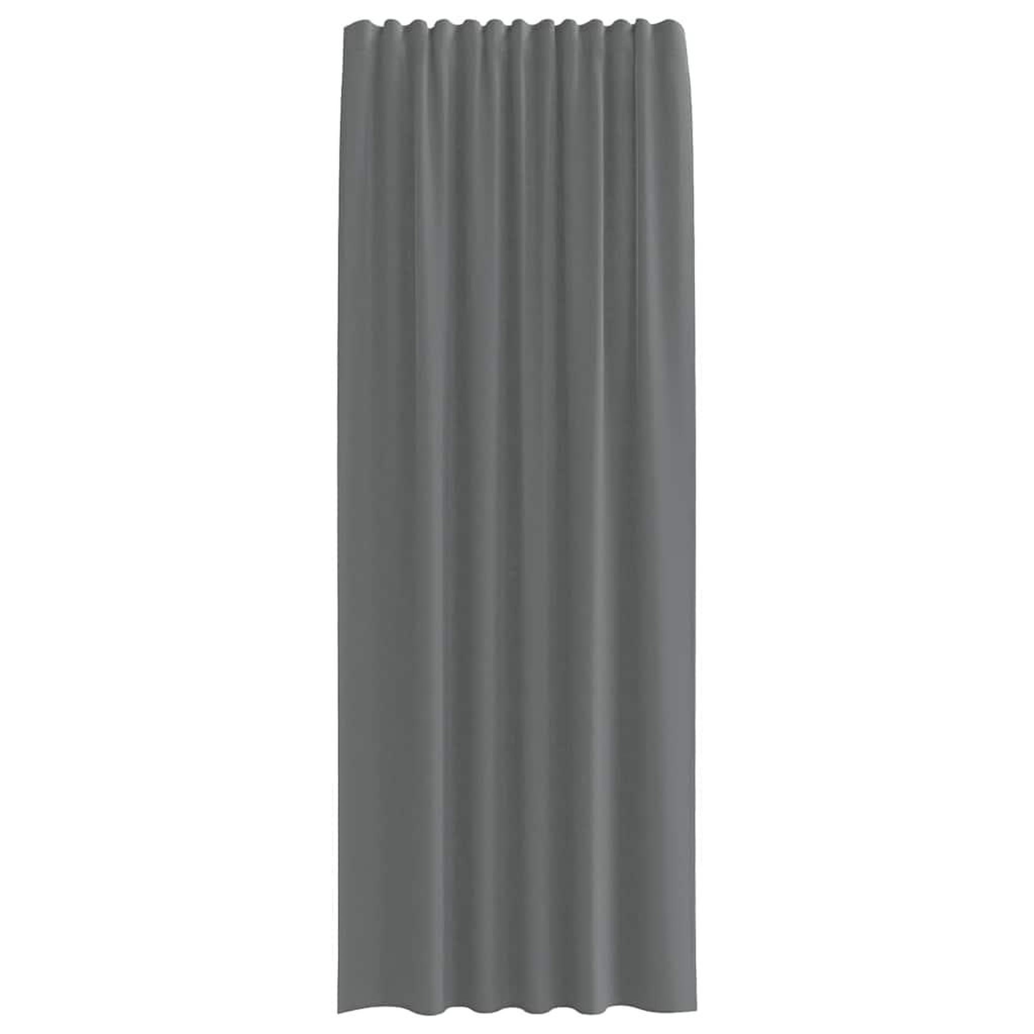 Voir la diapositive 4 : VIDAXL Rideaux en voile avec boucles 2 pcs gris fonce 140x260 cm
