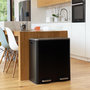 Voir la diapositive 2 : Kitchen move Poubelle de cuisine tri sélectif MAJOR Noir Acier inoxydable 60L