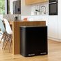 Voir la diapositive 2 : Kitchen move Poubelle de tri sélectif MAJOR Noir Acier inoxydable 60 L