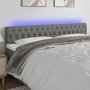 Voir la diapositive 1 : VIDAXL Tete de lit a LED Gris fonce 200x7x78/88 cm Tissu