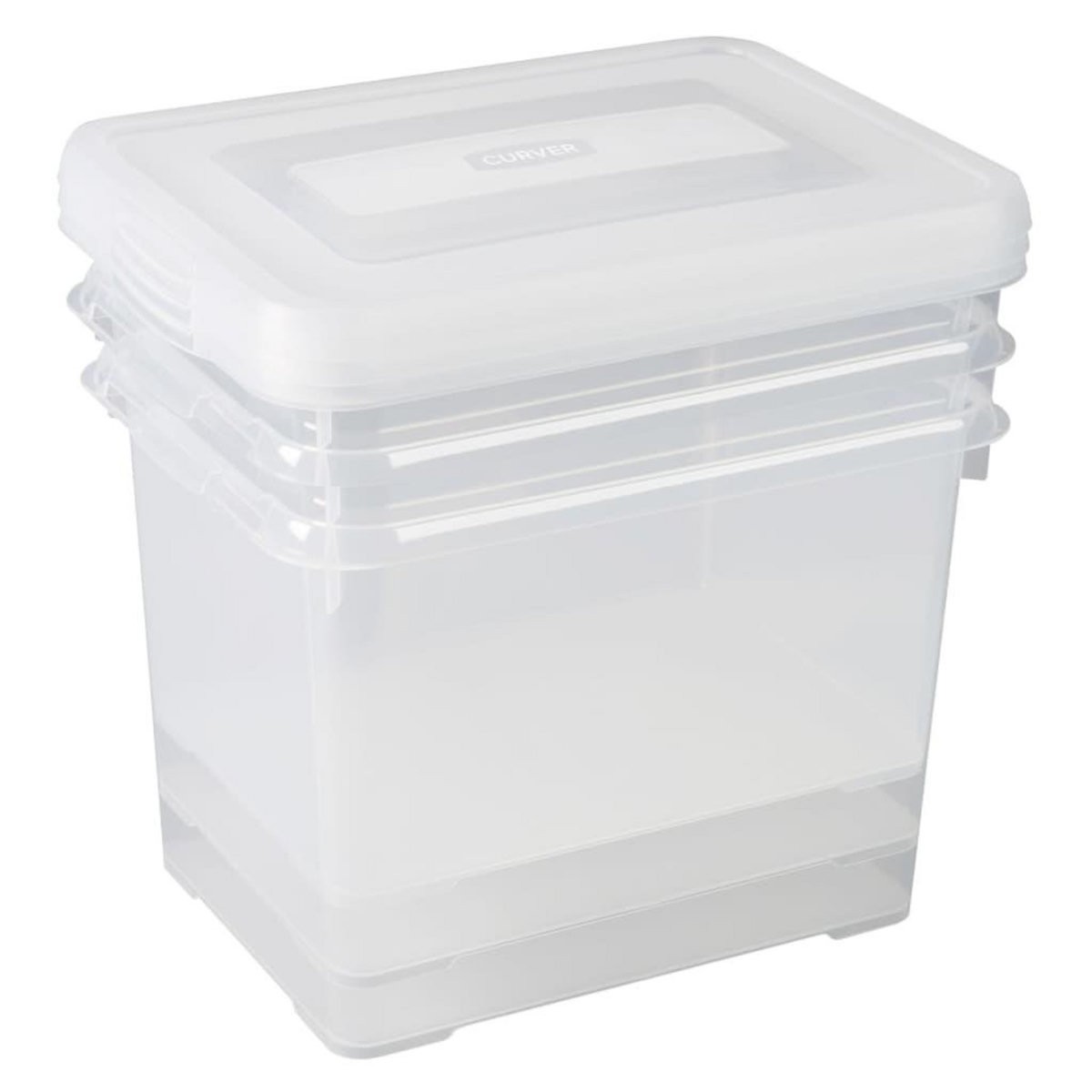 CURVER Curver Ensemble de boîtes de rangement Handy 3x20L Transparent