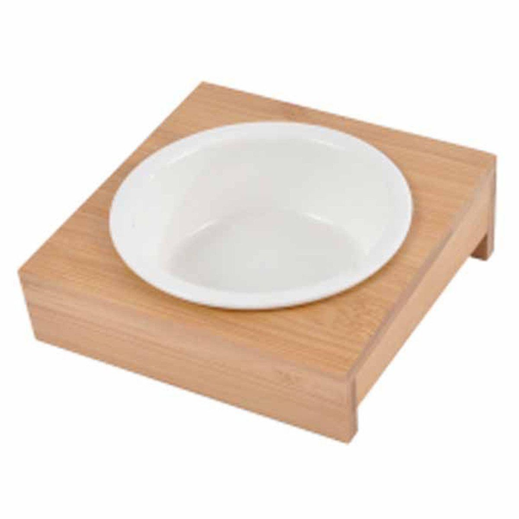Voir la diapositive 1 : LOVE STORY Gamelle pour chien & chat  bambou  14cm naturel