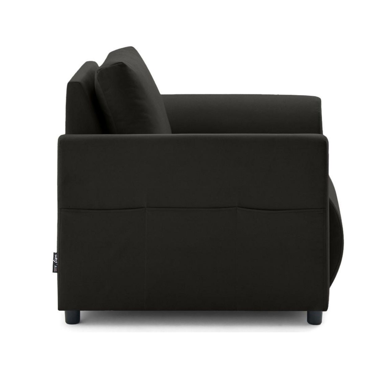 LISA DESIGN Camelia - fauteuil avec poche en velours