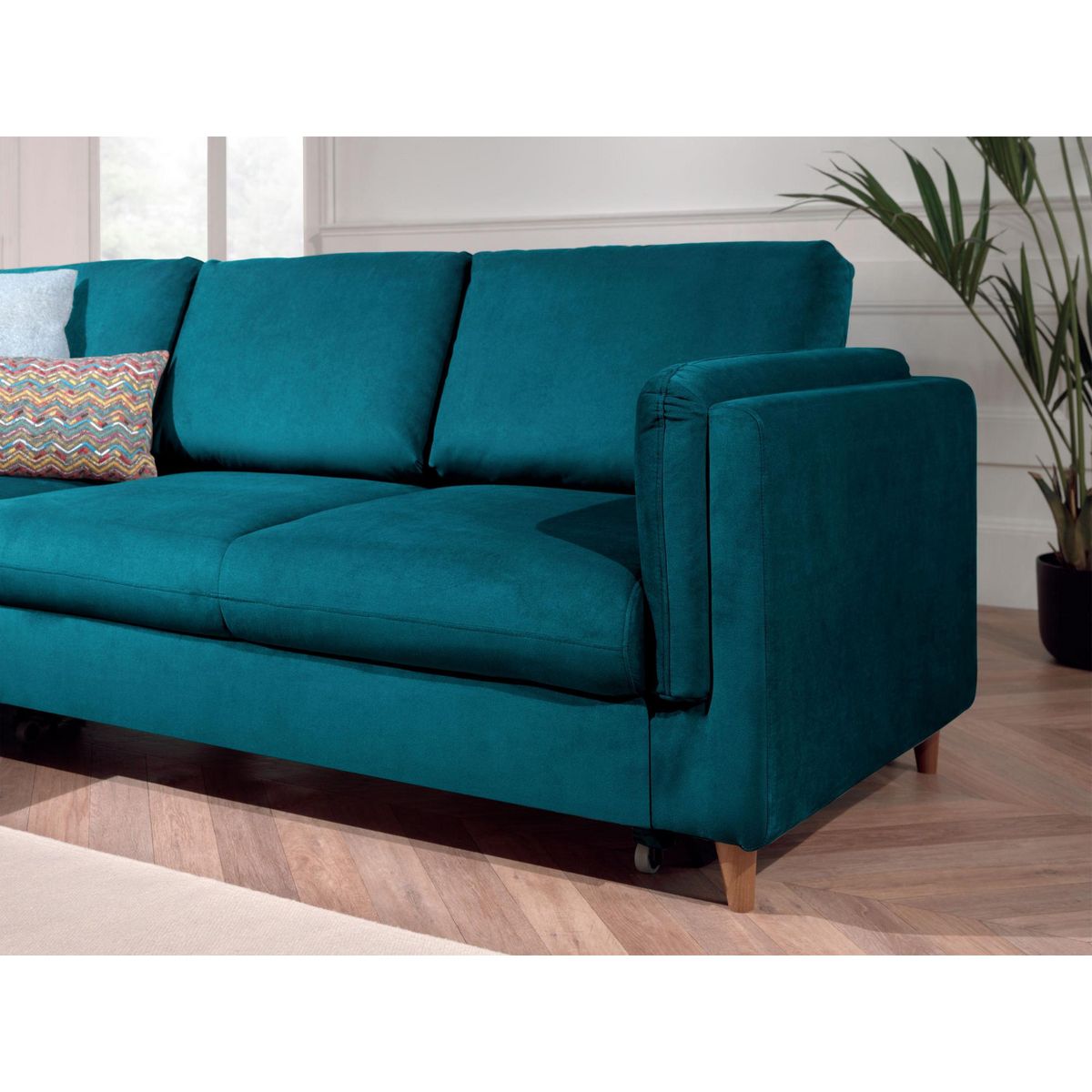 LISA DESIGN Brooke - canapé d'angle gauche - convertible - 5 places - en velours