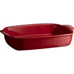EMILE HENRY Plat au four rectangulaire 43x27cm Grand Cru rouge