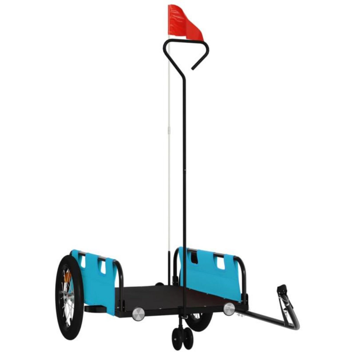 VIDAXL Remorque de vélo bleu tissu oxford et fer