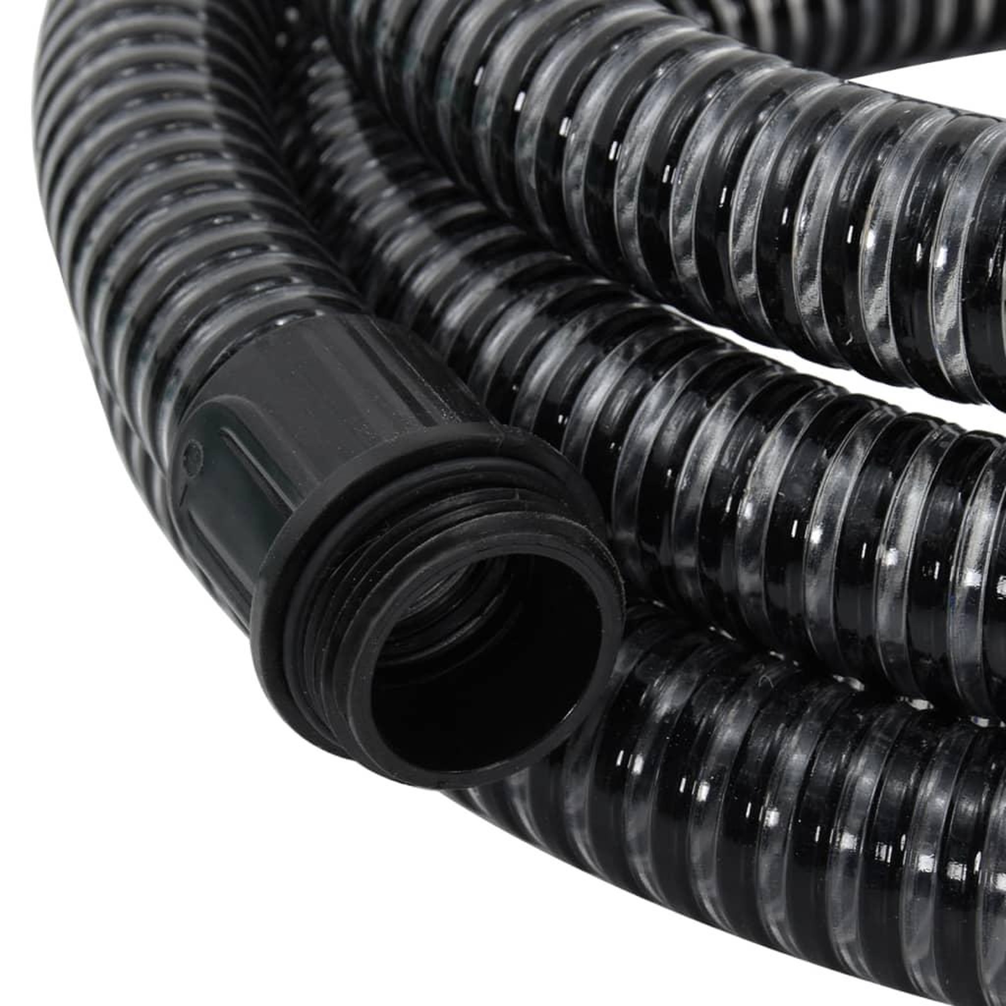 Voir la diapositive 4 : VIDAXL Tuyau d'aspiration avec raccords en laiton noir 1,1  25 m PVC