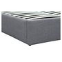 Voir la diapositive 5 : Lit coffre avec sommier relevable et tête de lit effet coussins en tissu gris foncé 140x200 cm EMMANUEL