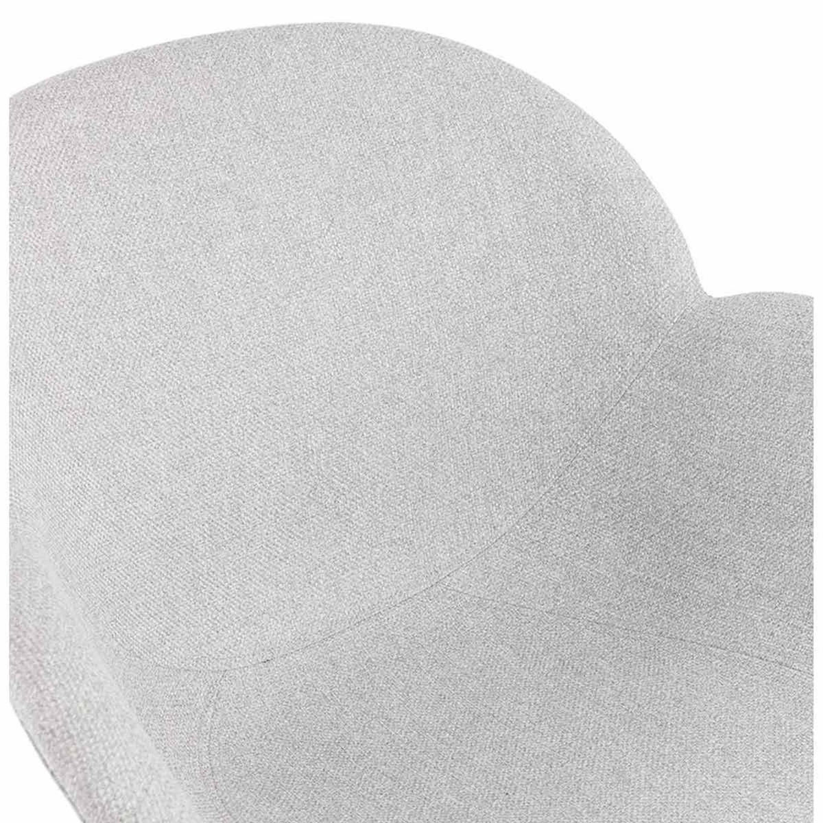 Paris Prix Chaise Design Tissu  Gamo  85cm Gris & Chromé