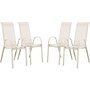 Voir la diapositive 1 : Habitat et Jardin Fauteuil jardin Textilène  Cordoba  - Phoenix - Écru - Lot de 4