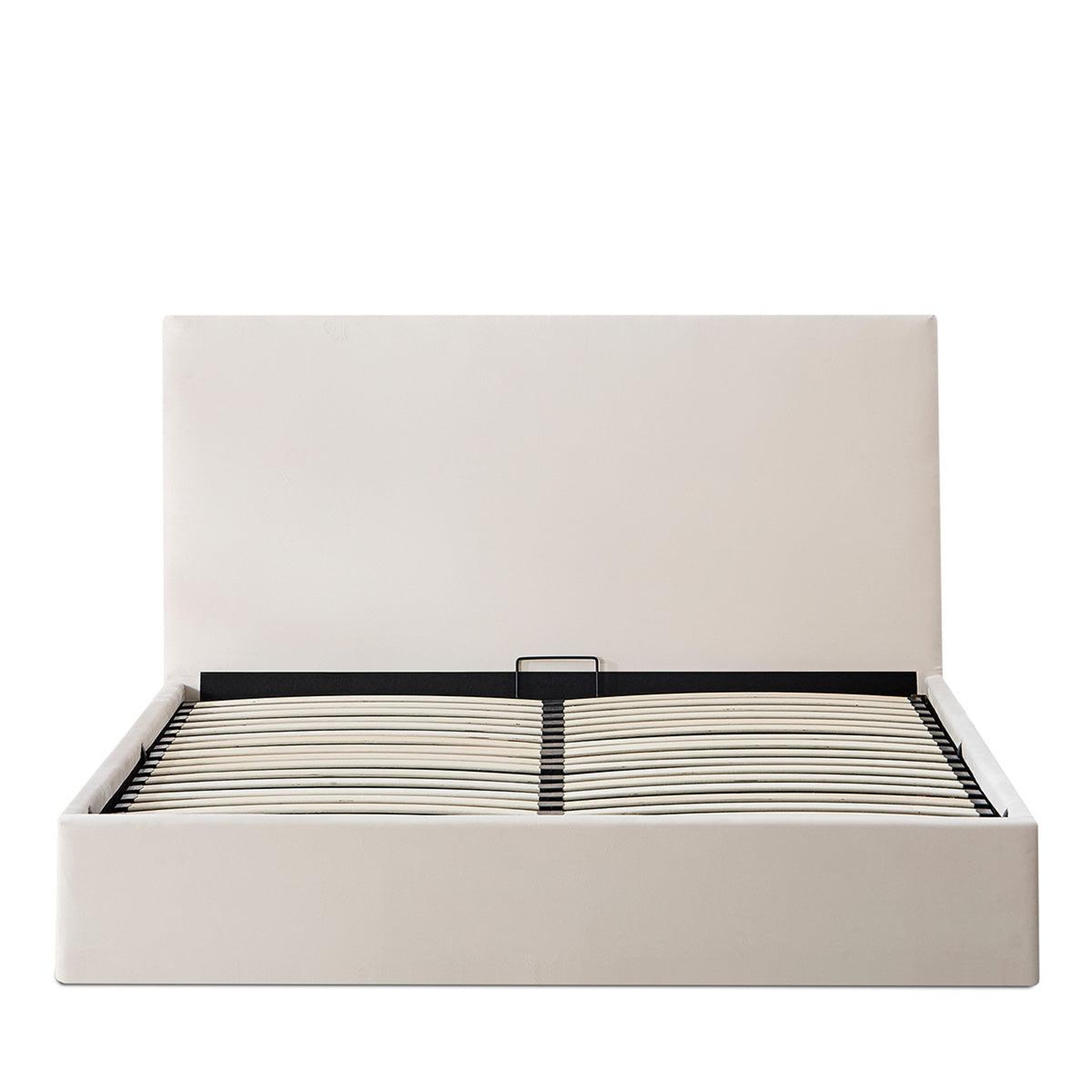 Voir la diapositive 2 : OLYMPE LITERIE Olympe literie | lit coffre velours beige nemesis 2 places