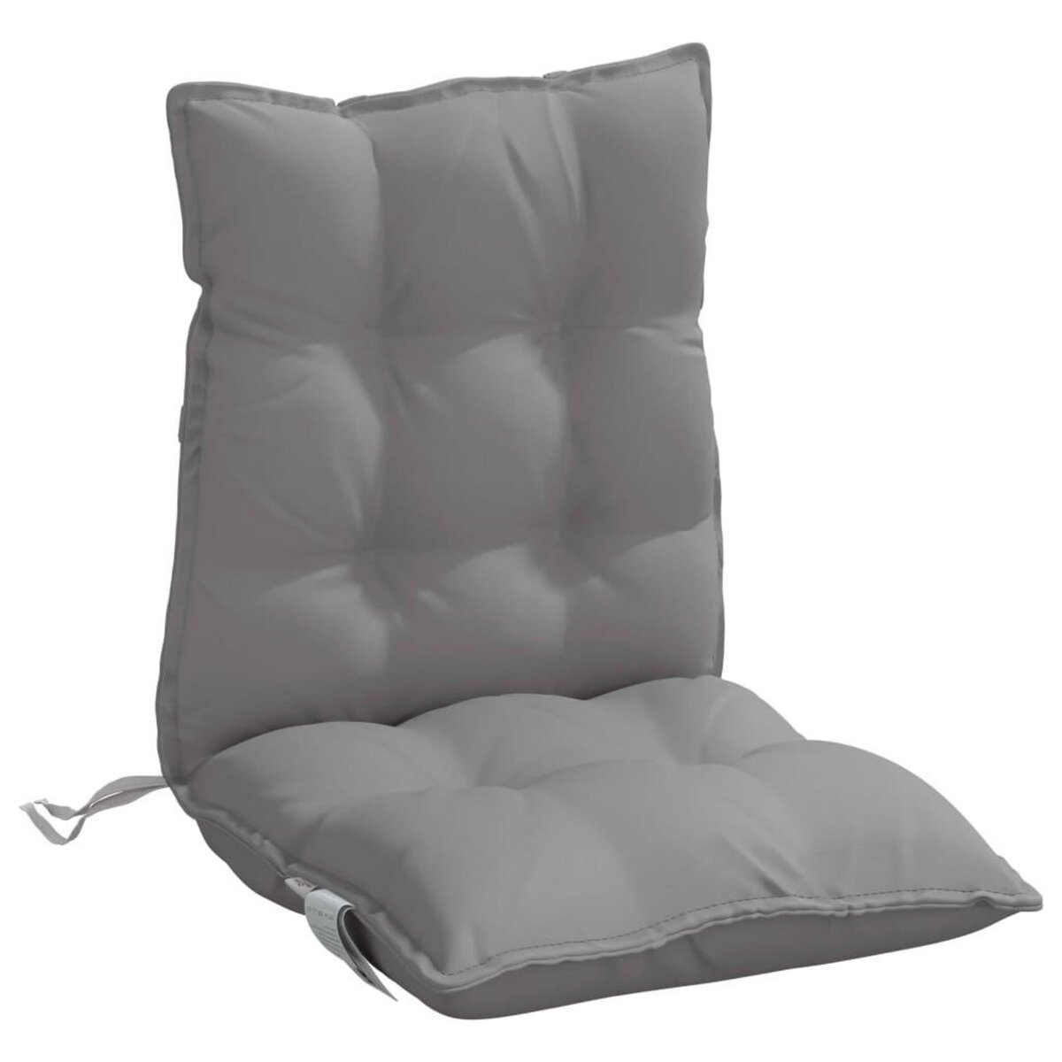 VIDAXL Coussins de chaise a dossier bas lot de 6 gris tissu oxford