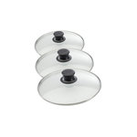 ELO Set de 3 couvercles de cuisson en verre 20 cm 24 cm et 28 cm Elo