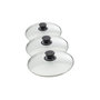 Voir la diapositive 1 : ELO Set de 3 couvercles de cuisson en verre 20 cm 24 cm et 28 cm Elo
