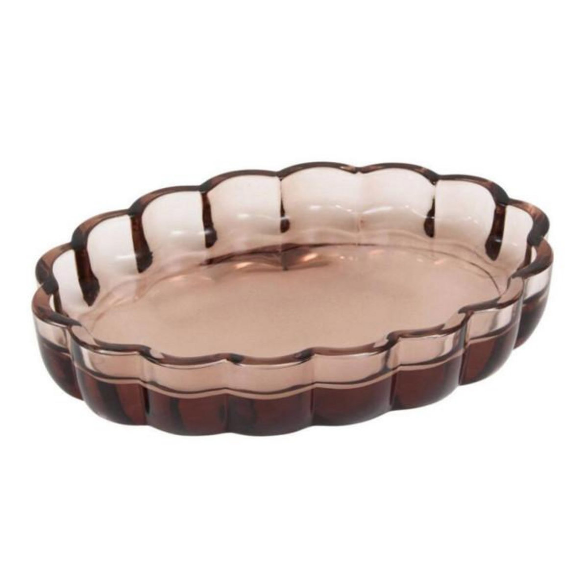 FIVE Porte-Savon en Verre  Floréa  13cm Ambre