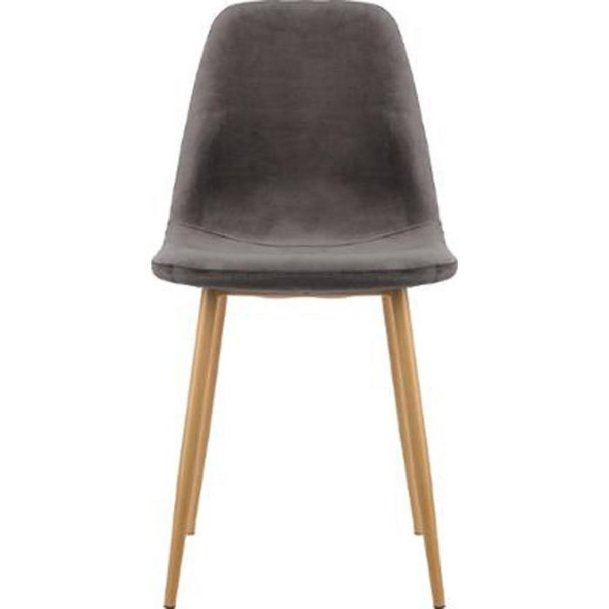 ATMOSPHERA Lot de 4 Chaises en Velours  Roka  85cm Gris