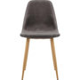 Voir la diapositive 3 : ATMOSPHERA Lot de 4 Chaises en Velours  Roka  85cm Gris