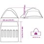 Voir la diapositive 6 : VIDAXL Tente familiale a dome 6 personnes vert impermeable