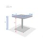 Voir la diapositive 2 : HESPERIDE Table de jardin carrée Phuket Olive 65 x 65 cm - 2 places - Hespéride