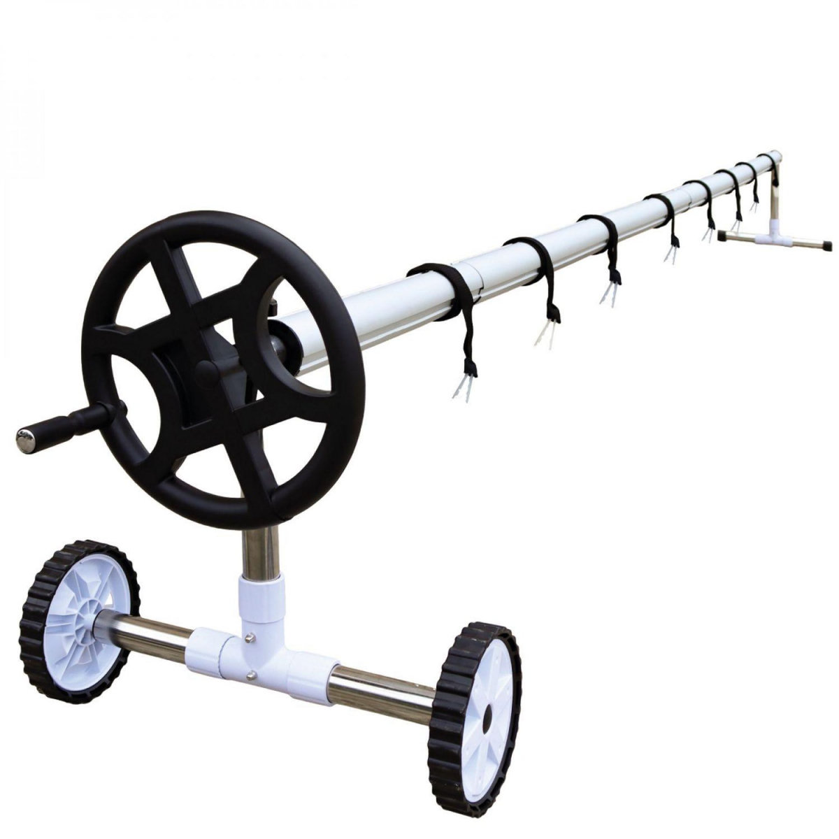 LINXOR Enrouleur de bâche à bulles pour piscine extensible de 1 m à 6 m + Système d'attache