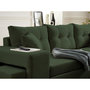 Voir la diapositive 6 : BEST MOBILIER California - canapé d'angle réversible convertible - avec coffre, tablette et poufs - en velours côtelé - 4 places