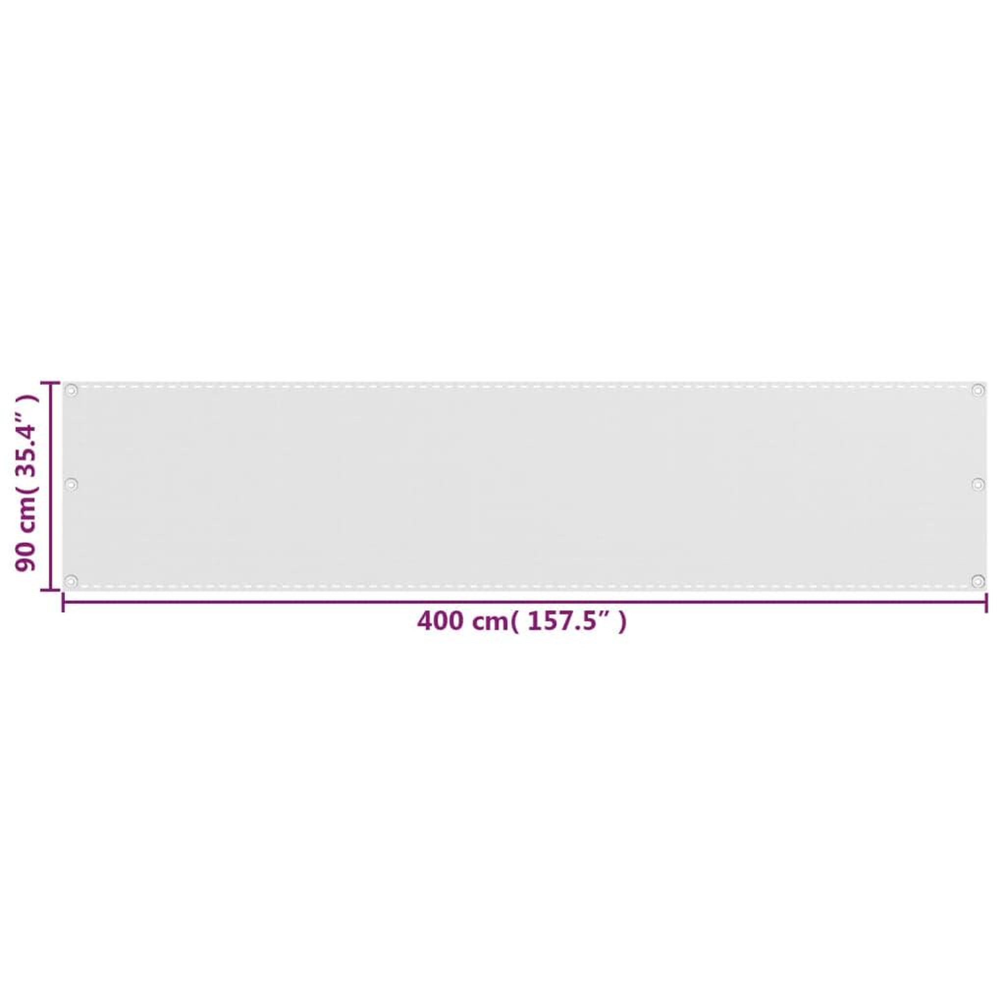 Voir la diapositive 5 : VIDAXL Ecran de balcon en pehd blanc de 90x400 cm