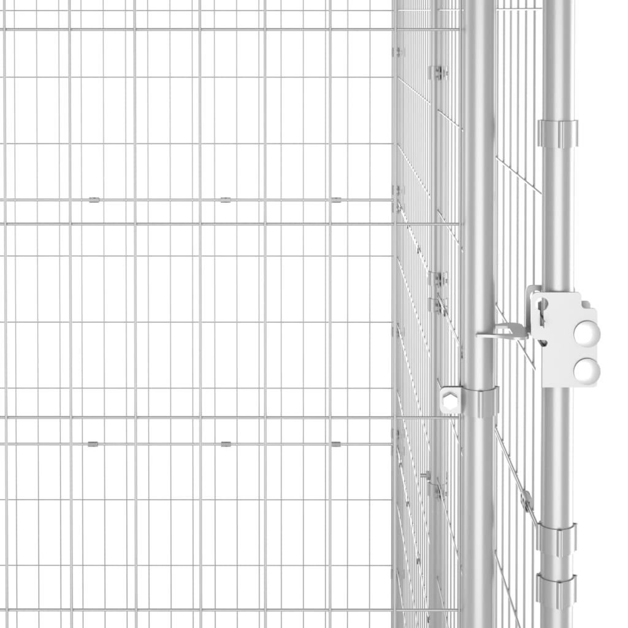 Voir la diapositive 5 : VIDAXL Chenil exterieur Acier galvanise 21,78 m²