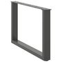 Voir la diapositive 4 : VIDAXL Pieds de table basse forme de U 2 pcs anthracite 70x(42-43) cm
