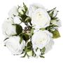 Voir la diapositive 2 : ATMOSPHERA Bouquet de Fleurs  14 Roses  40cm Blanc