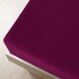 Voir la diapositive 2 : VIDAXL Drap-housse Jersey Bordeaux 180x200 cm Coton