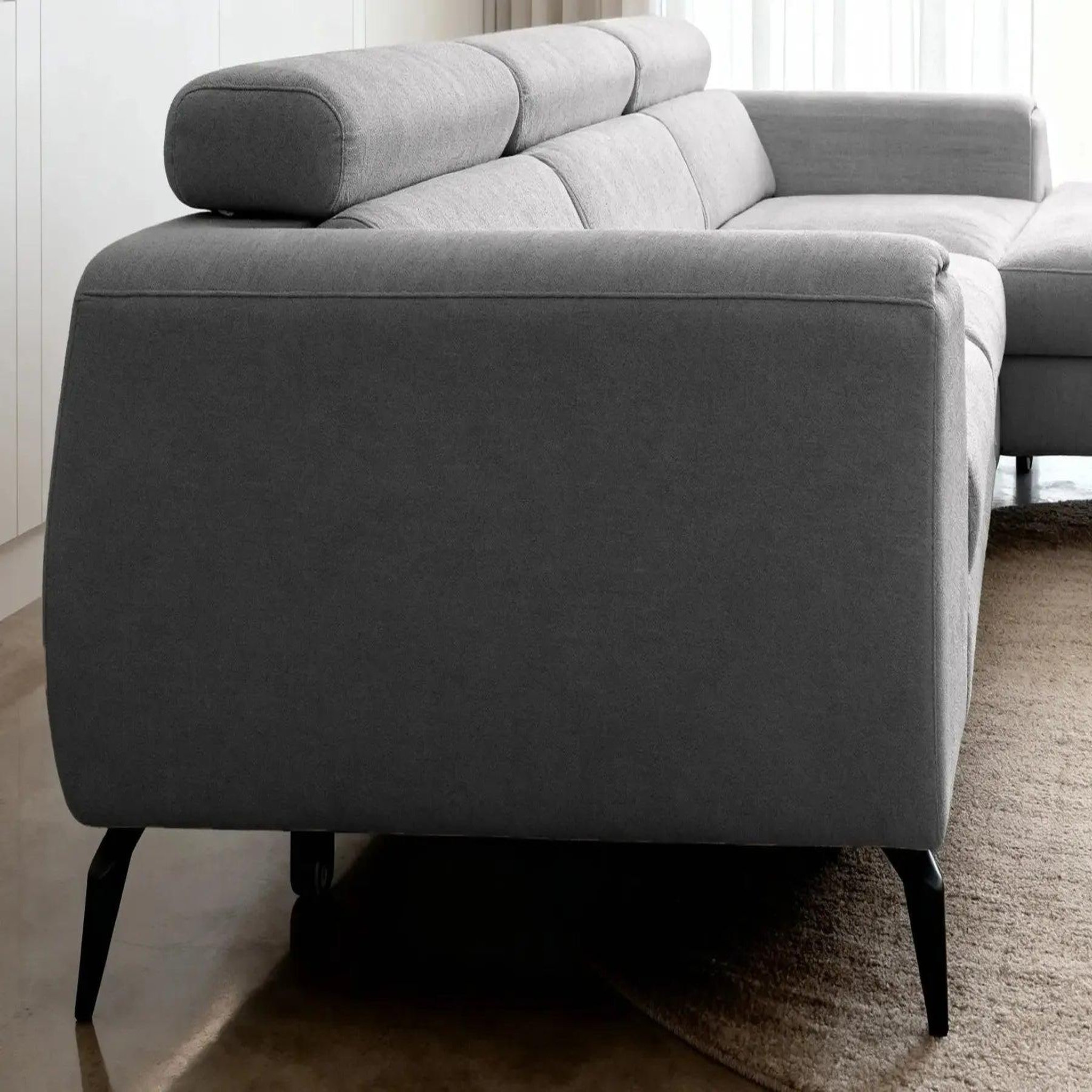 Voir la diapositive 5 : CASANOVA PARIS Clovis - canapé d'angle convertible tissu chiné