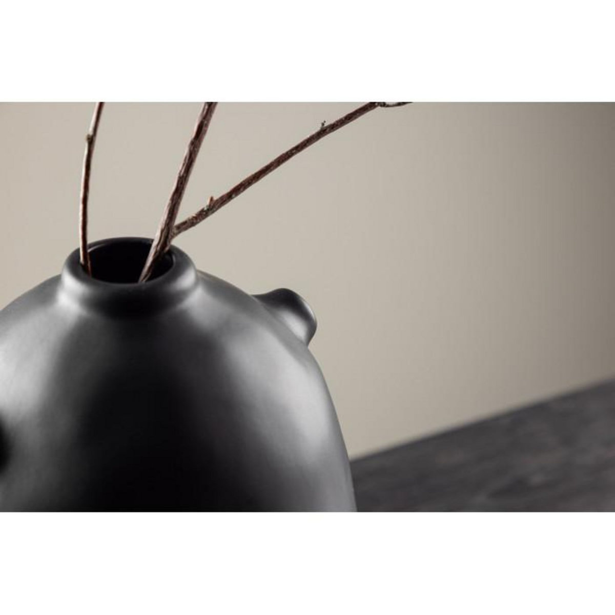 Paris Prix Vase Déco en Céramique  Madi  28cm Noir