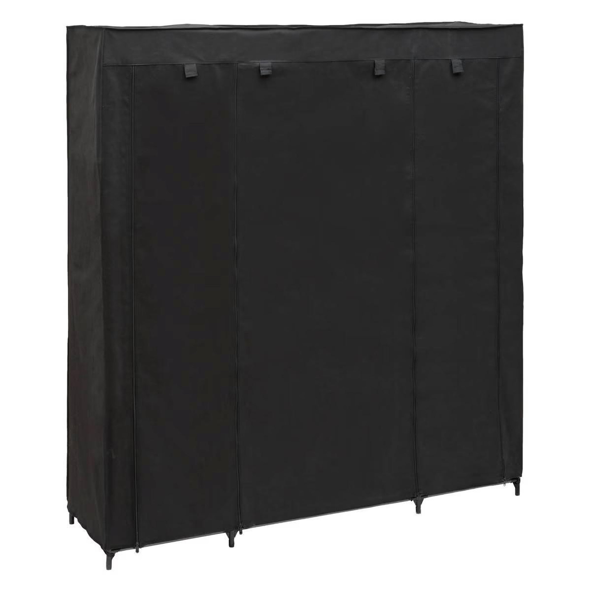 Voir la diapositive 2 : FIVE Penderie double 7 étagères  dressy  155cm noir
