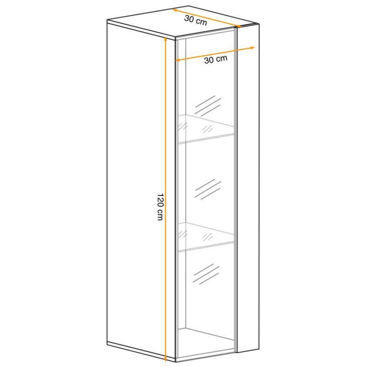 Paris Prix Vitrine Murale LED  Switch  120cm Noir