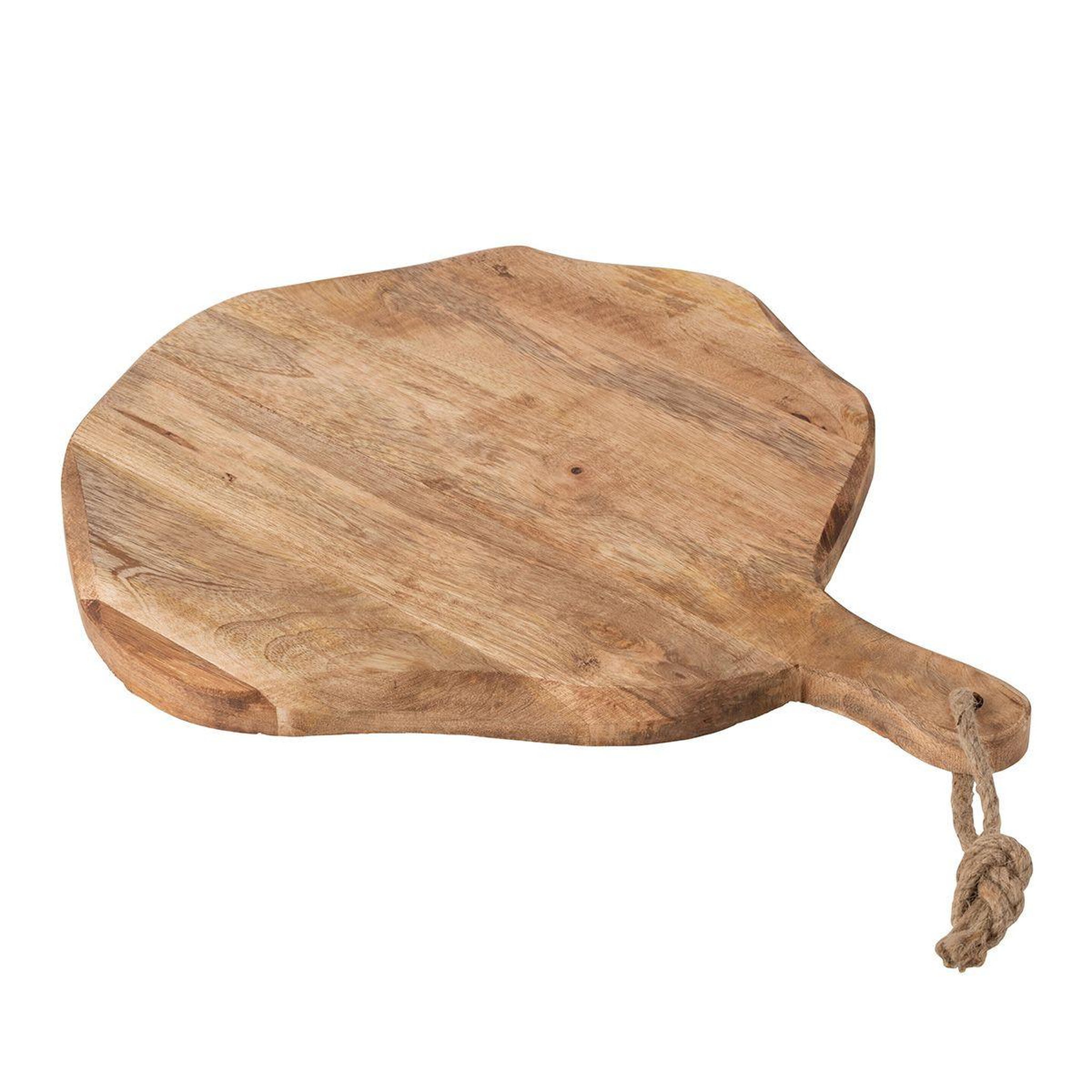 J-LINE Planche à découper ronde  bois  52cm naturel