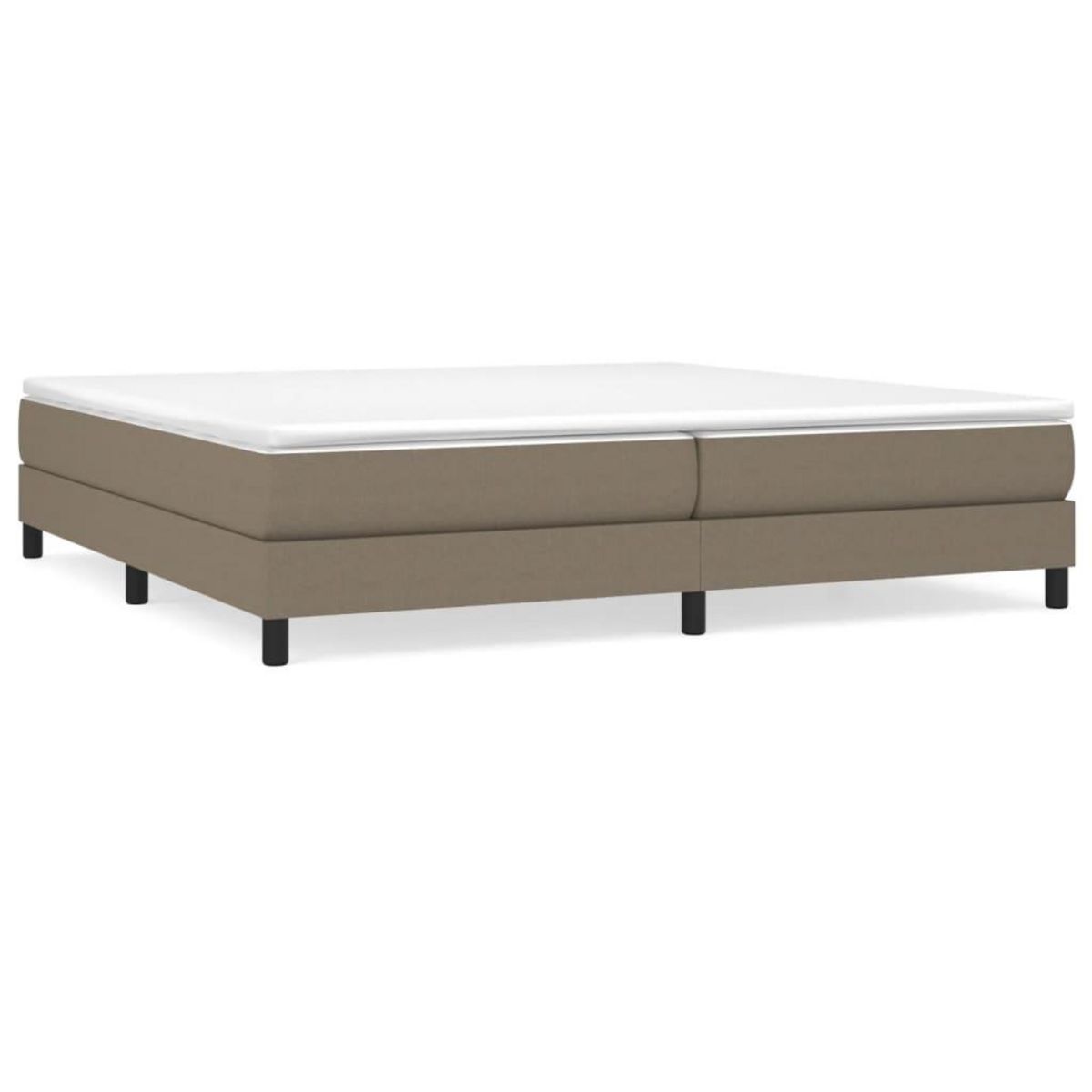 VIDAXL Sommier a lattes de lit avec matelas Taupe 200x200 cm Tissu