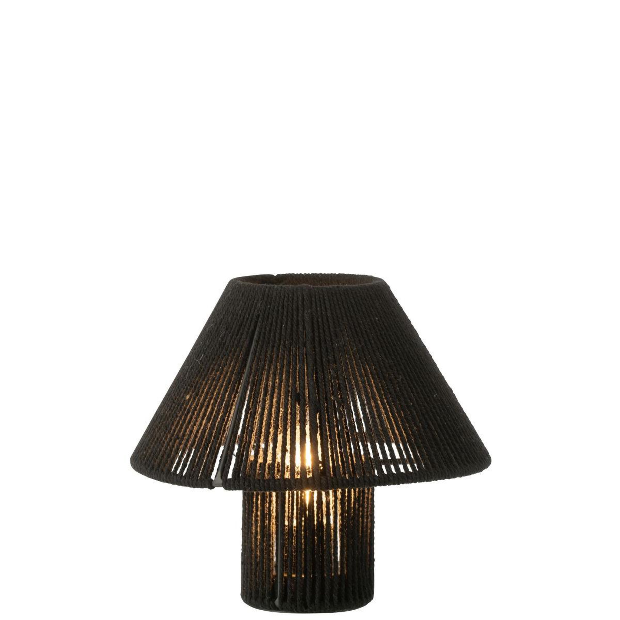 Voir la diapositive 2 : J-LINE Lampe à poser à led  roslyn  21cm noir