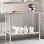 Voir la diapositive 1 : VIDAXL Table de travail de cuisine avec etagere 110x55x120 cm inox