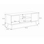 Voir la diapositive 2 : KOBI Meuble TV Focus en Bois - Design Élégant de 155cm pour Salon