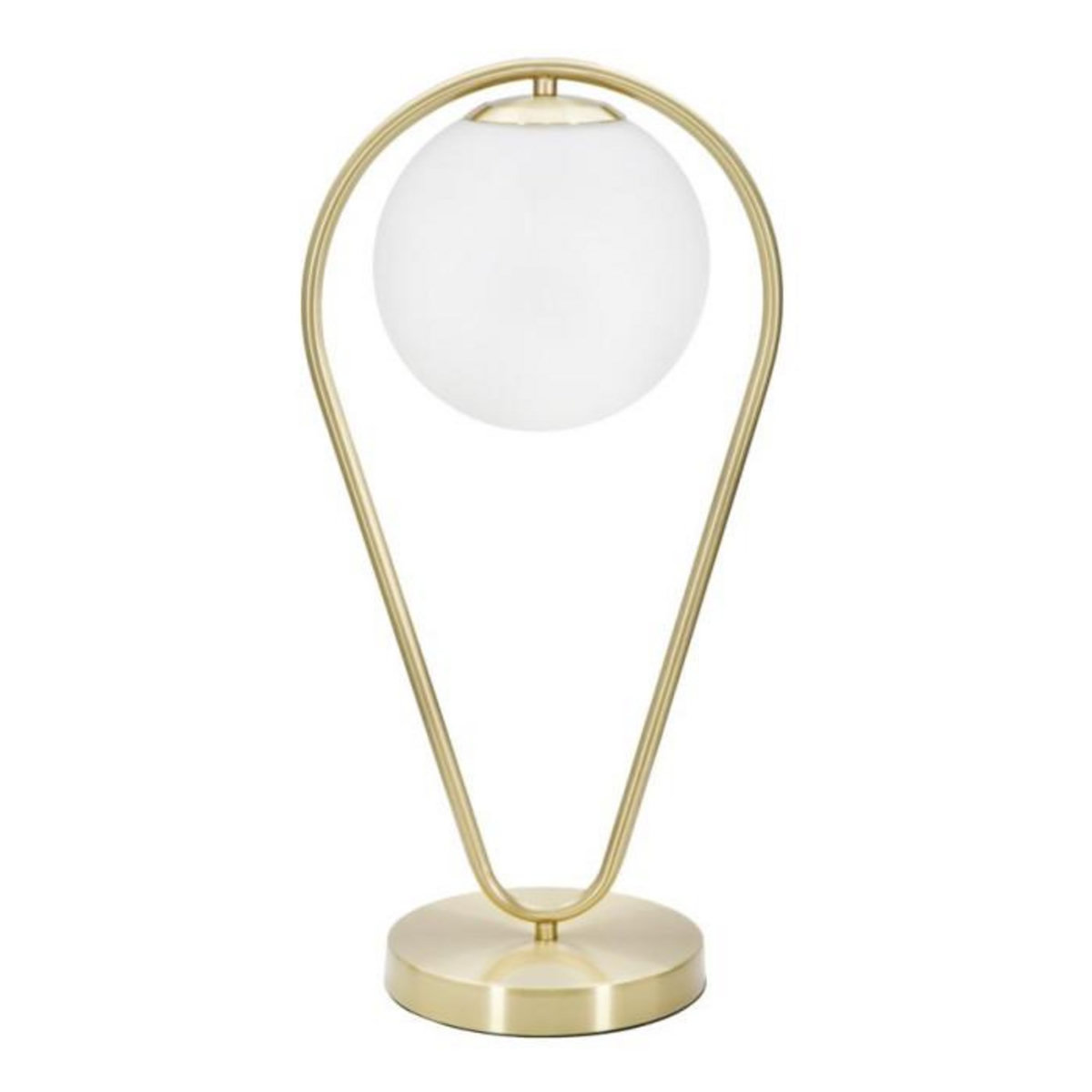 Paris Prix Lampe à Poser Sphère  Glamy Drop  50cm Blanc & Or