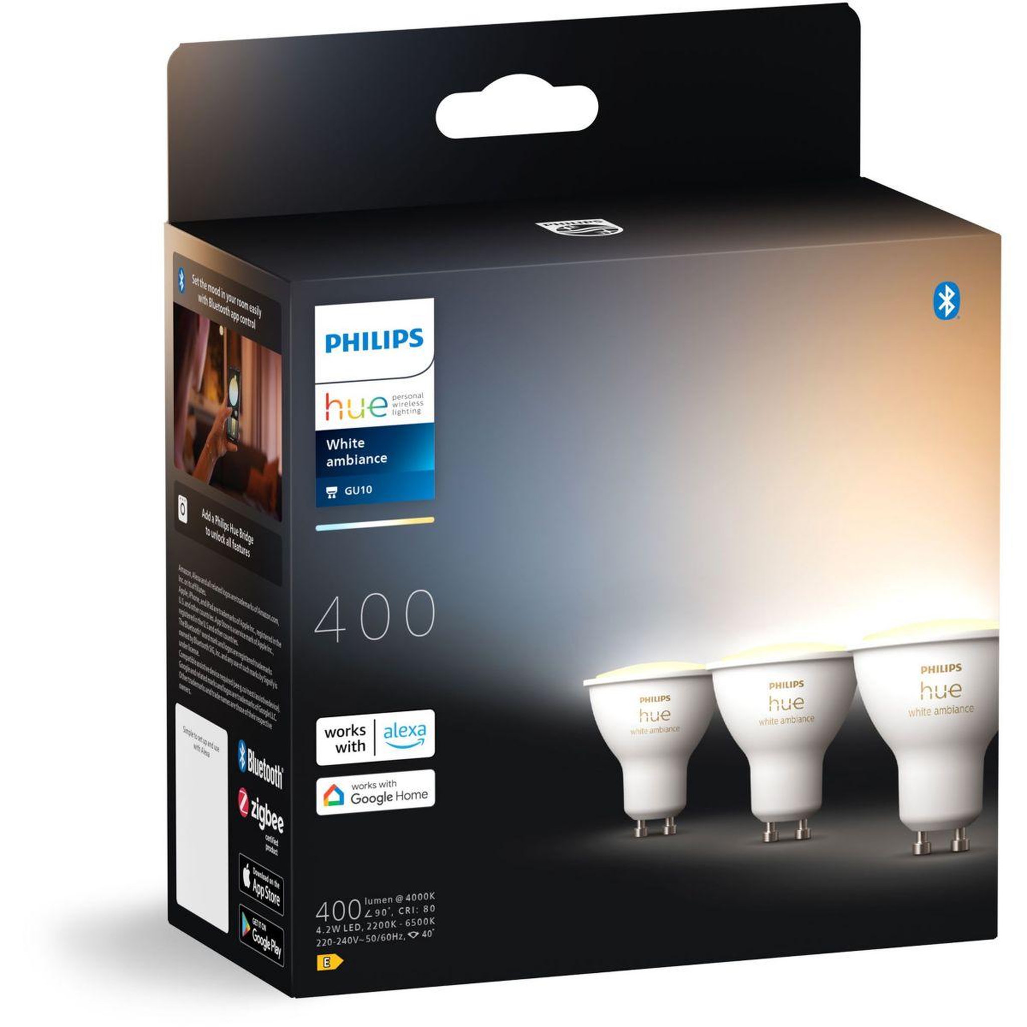 Philips Pack Pack de 3 ampoules 5W GU10 White