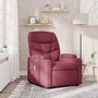 Voir la diapositive 1 : VIDAXL Fauteuil de massage inclinable Rouge bordeaux Tissu