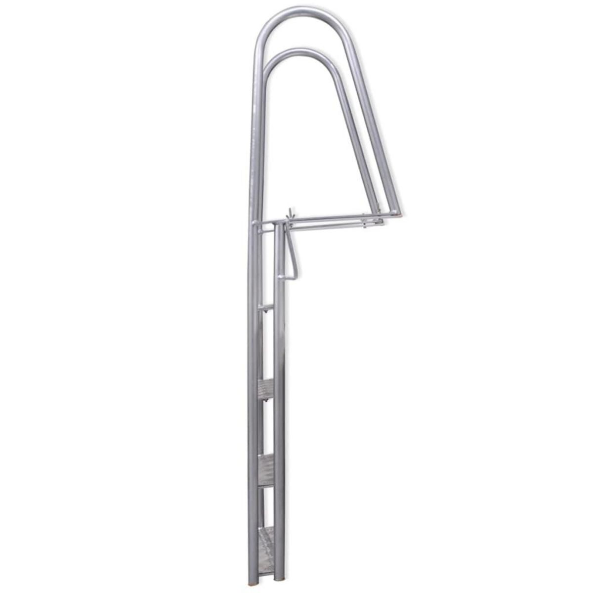 VIDAXL Echelle de piscine/quai a 4 marches Aluminium 167 cm