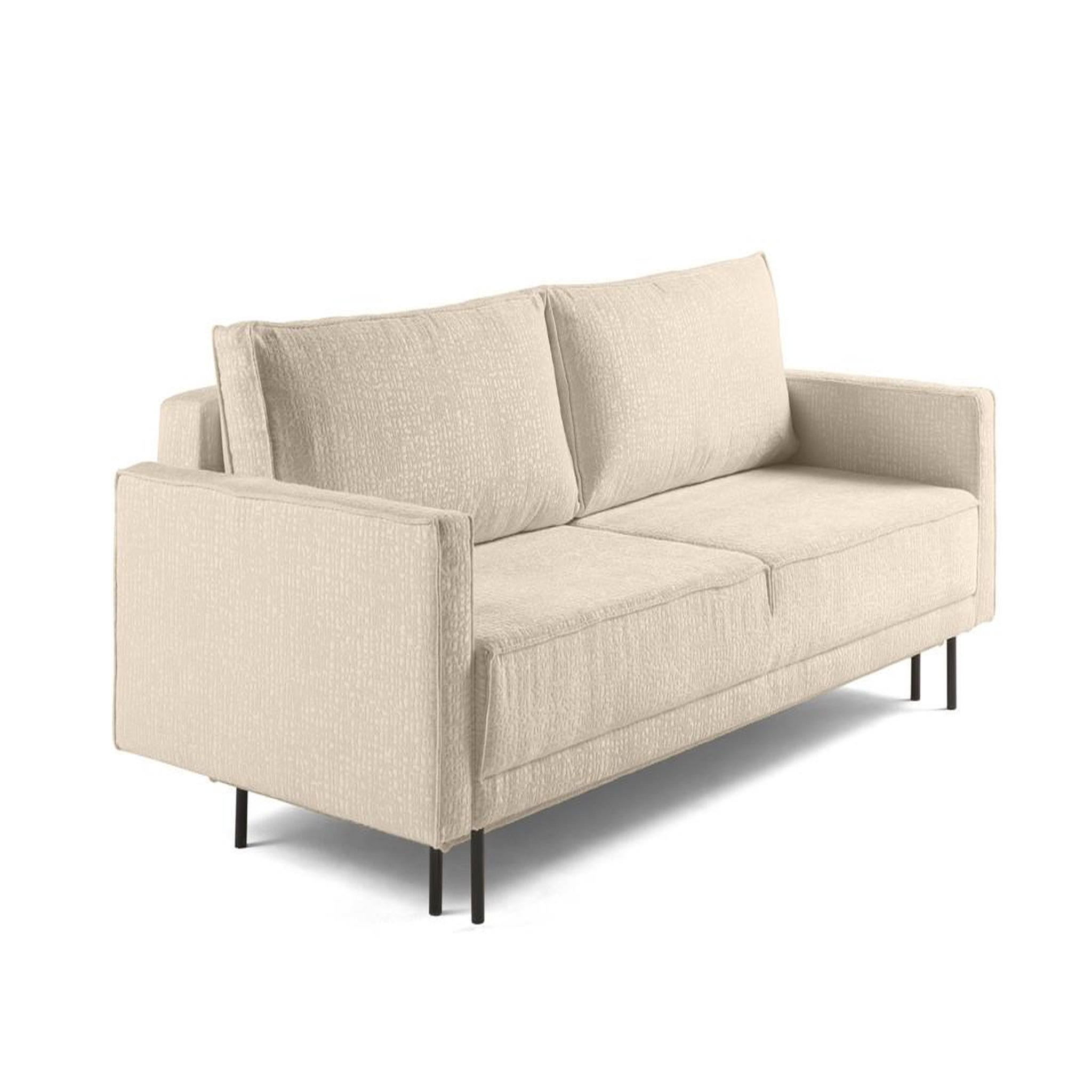Voir la diapositive 5 : LISA DESIGN Charlie - canapé droit 3 places - convertible avec coffre - en tissu velours relief