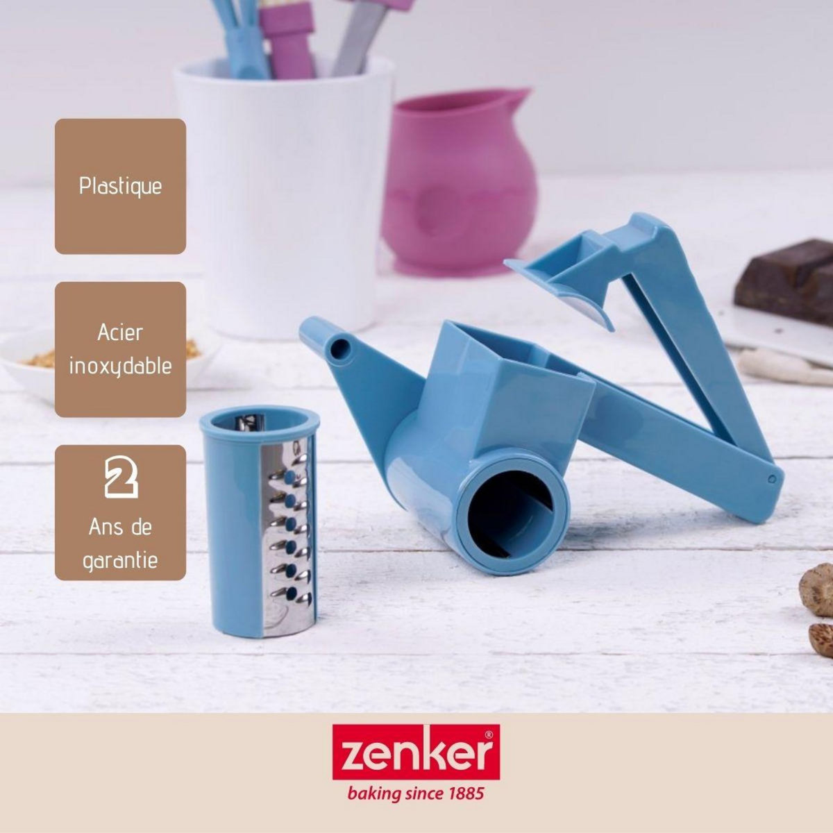 ZENKER Ensemble de 2 Mini moulins râpes pour chocolat Zenker Sweet Sensation