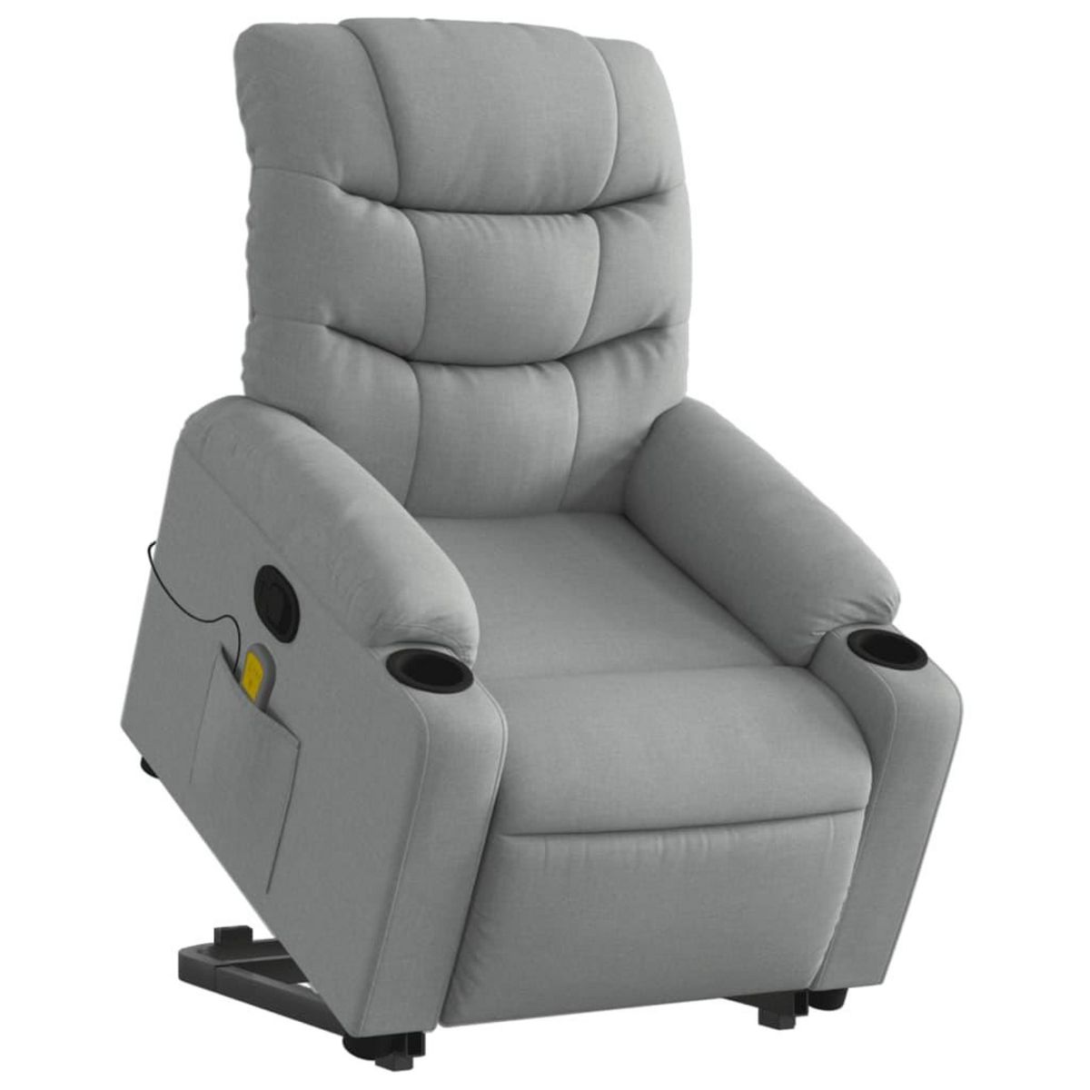VIDAXL Fauteuil de massage inclinable Gris clair Tissu