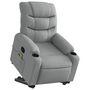 Voir la diapositive 3 : VIDAXL Fauteuil de massage inclinable Gris clair Tissu