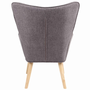 Voir la diapositive 4 : ID MARKET Fauteuil scandinave IVAR en tissu patchwork noir, gris et blanc