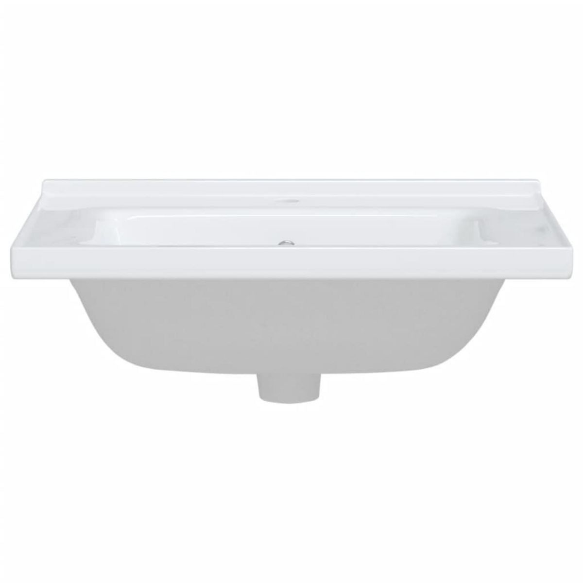 VIDAXL Evier salle de bain blanc 61x48x19,5 cm rectangulaire ceramique