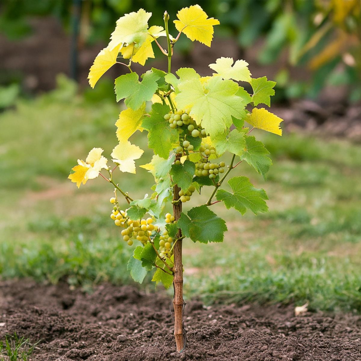 PLANT IN A BOX Vigne à raisin - Vitis vinifera ‘Himrod' - Hauteur 60-75cm - ⌀21cm